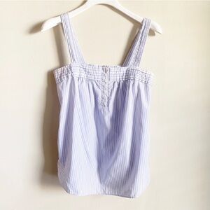 J. Crew Pinstripe Strapped Blouse Light Blue Size 4
